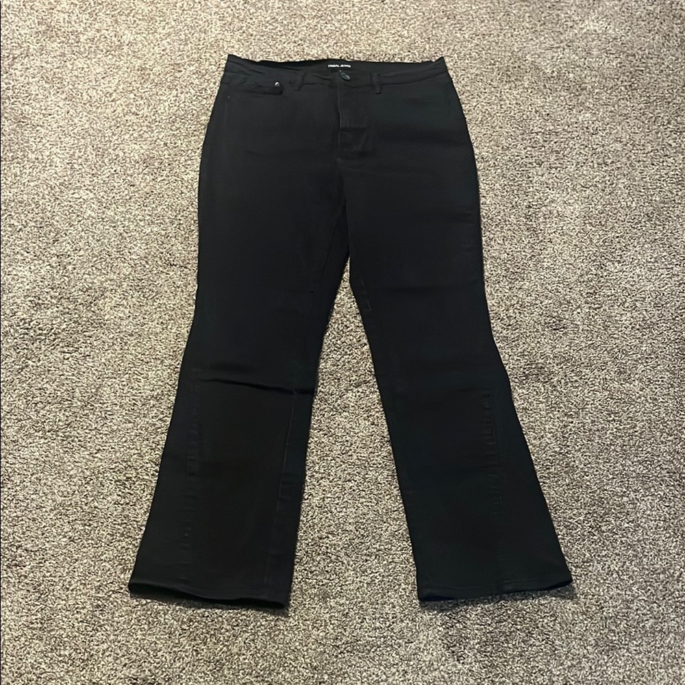 Tribal Jeans Black Flare Wide Leg Jeans